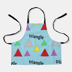 Triangles pattern on blue apron