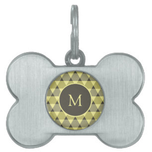 Triangles Pattern Pet ID Tag