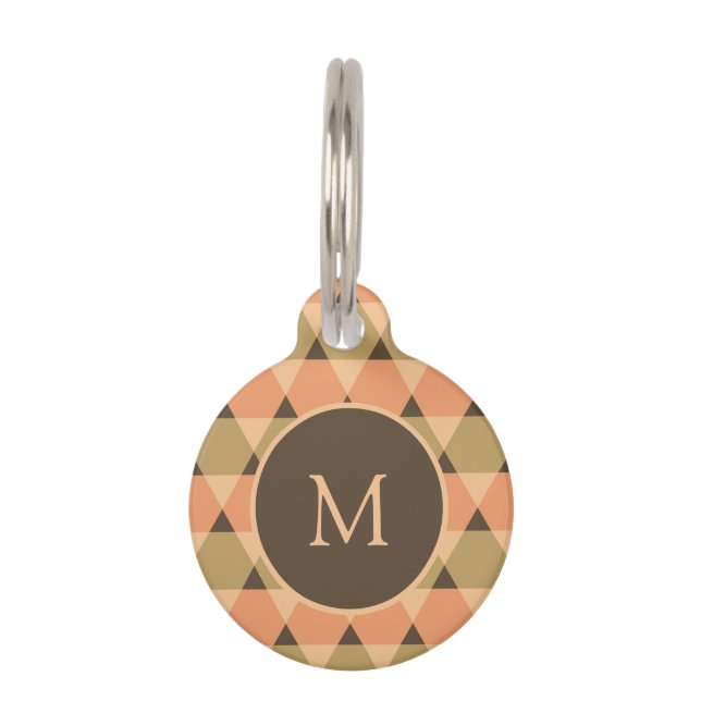 Triangles Pattern Pet Tag (Front)