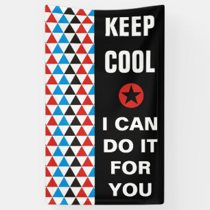 Triangles pattern - red black blue + your backgr. banner