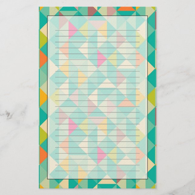 Triangles pattern stationery (Front)