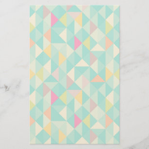 Triangles pattern stationery