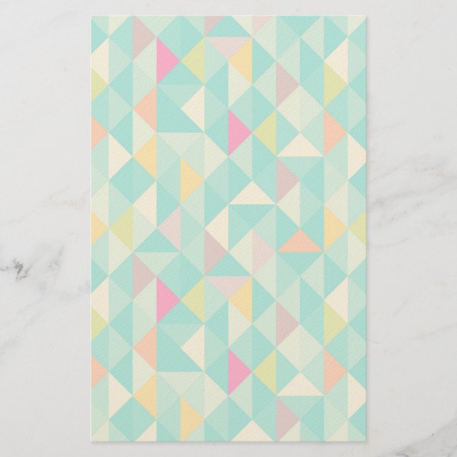 Triangles pattern stationery (Front)