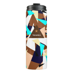 Triangles pattern thermal tumbler