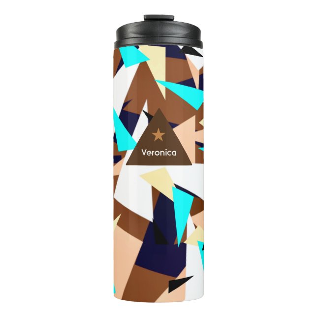 Triangles pattern thermal tumbler (Front)