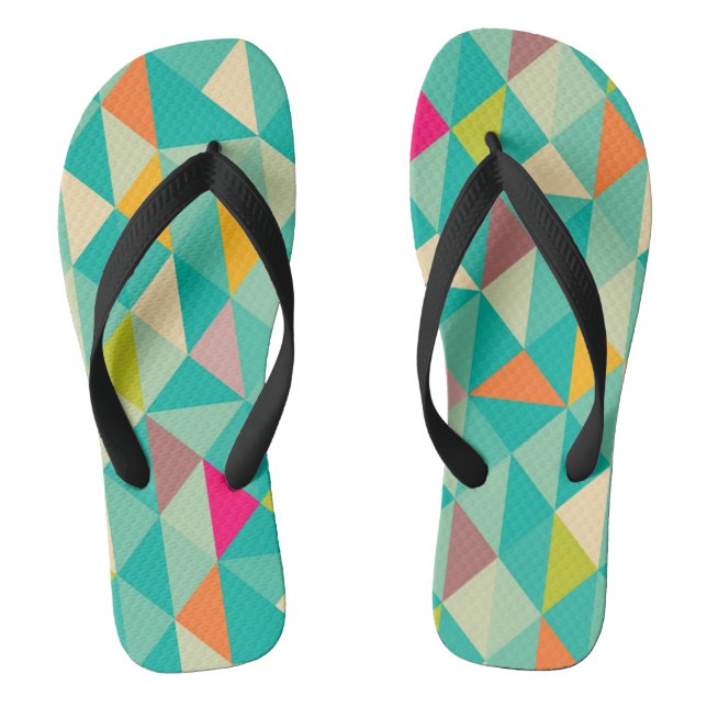 Triangles pattern thongs (Footbed)