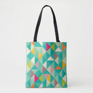 Triangles pattern tote bag