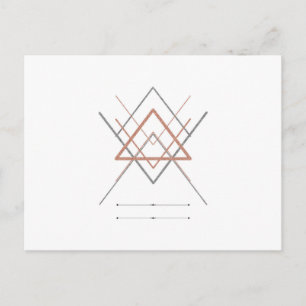 Triangles Rose Gold Silver Postcard