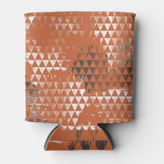 Triangles Seamless: Orange Background Can Cooler
