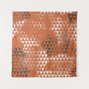 Triangles Seamless: Orange Background Tapestry