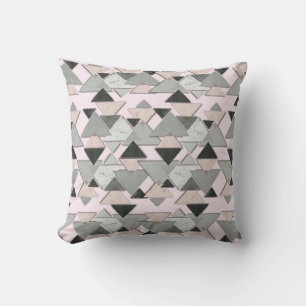Triangles seamless pattern Throw Pillow