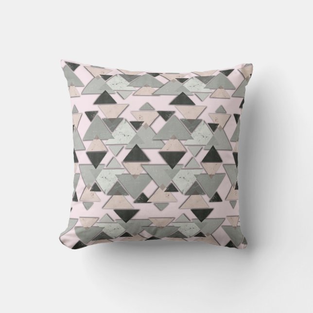 Triangles seamless pattern Throw Pillow (Front)