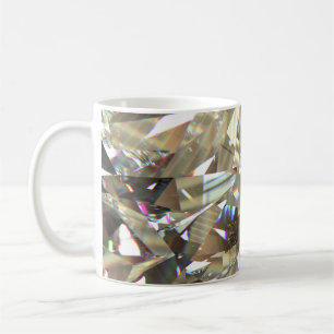 Triangular diamond shapes: layered texture. coffee mug