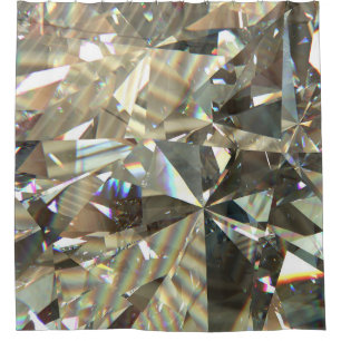 Triangular diamond shapes: layered texture. shower curtain
