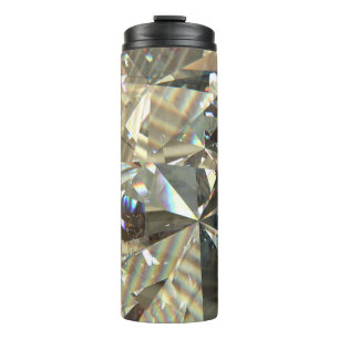 Triangular diamond shapes: layered texture. thermal tumbler