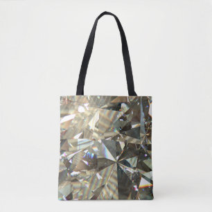 Triangular diamond shapes: layered texture. tote bag
