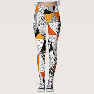 Triangular Fashion: Vintage Polygonal Elegance. Leggings