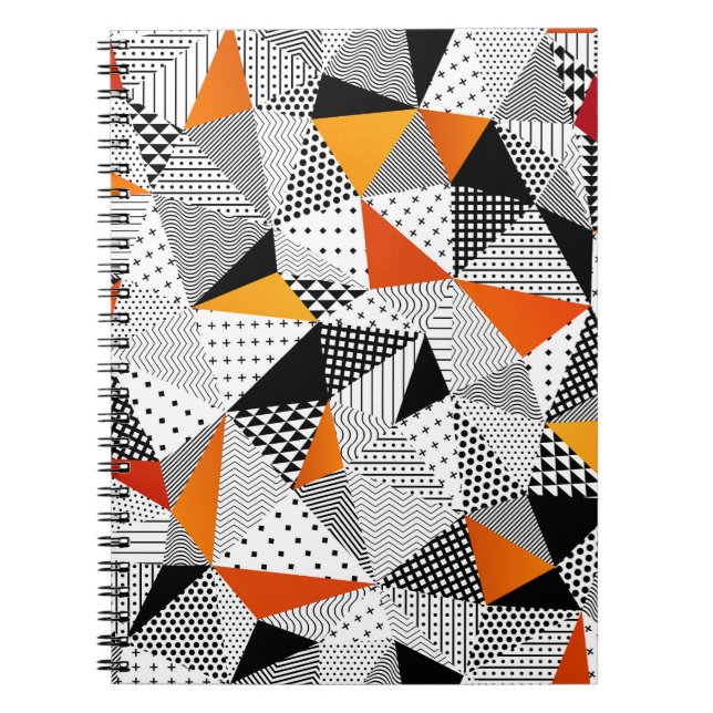 Triangular Fashion: Vintage Polygonal Elegance. Notebook (Front)