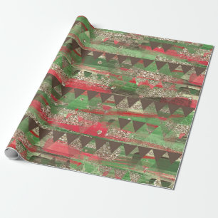 Triangular Festive Abstract Wrapping Paper