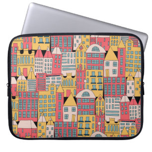 Triangular Geometric: Colourful Abstract Backgroun Laptop Sleeve