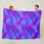 Triangular Geometric Design Purple Blue Fleece Blanket<br><div class="desc">Designs by Umua. Printed and shipped by Zazzle or their affiliates.</div>