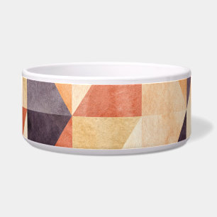 Triangular Mosaic Watercolor Earthy Pattern