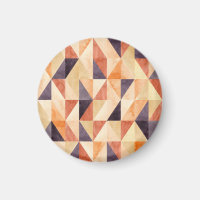 Triangular Mosaic Watercolor Earthy Pattern