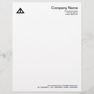 Triangular Shape 02 - Black Custom Letterhead
