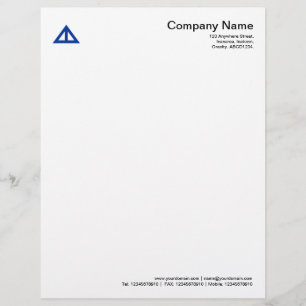 Triangular Shape 02 - Navy Blue Letterhead