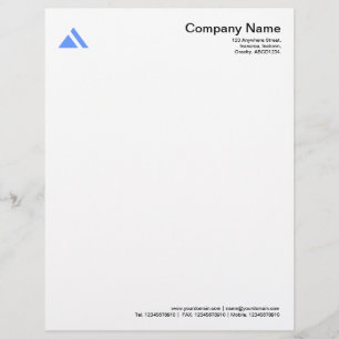 Triangular Shape 03 - Baby Blue Letterhead Template