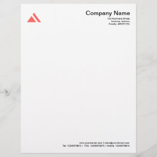 Triangular Shape 03 - Tropical Pink Custom Letterhead