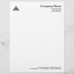Triangular Shape - Black Customized Letterhead