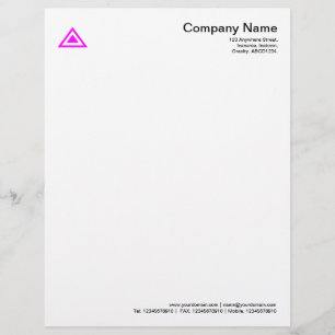 Triangular Shape - Magenta Personalized Letterhead