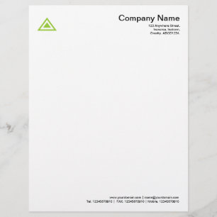 Triangular Shape - Martian Green Custom Letterhead