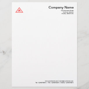 Triangular Shape - Tropical Pink Letterhead