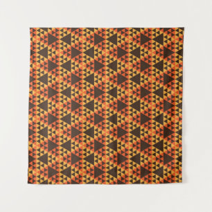Triangular Shapes hand drawn. Abstract Vintage Tri Tapestry