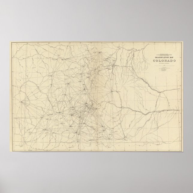 Triangulation Map of Colorado Poster (Front)
