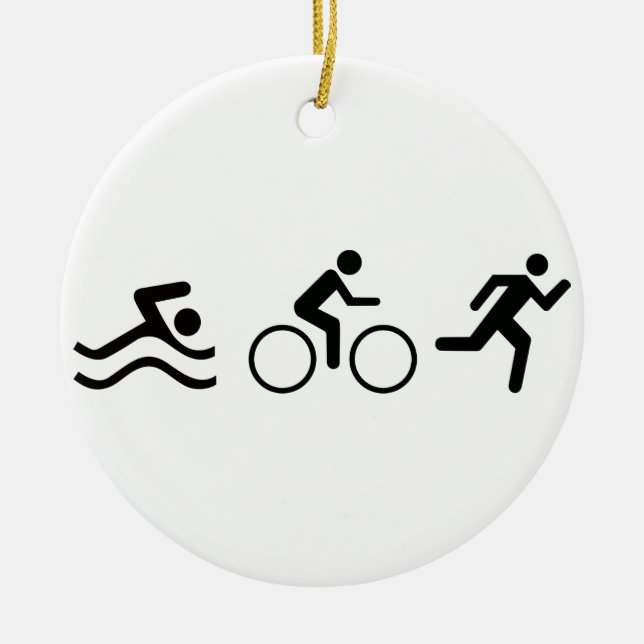 Triathlete Ceramic Ornament (Front)