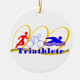 Triathlete CHRISTMAS ORNAMENT SWIM BIKE RUN