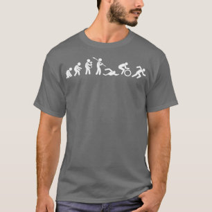 Triathlete Evolution Darwin Ape to Tri Athlete Fun T-Shirt