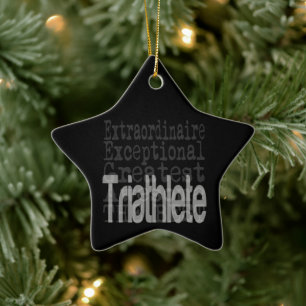 Triathlete Extraordinaire Ceramic Ornament