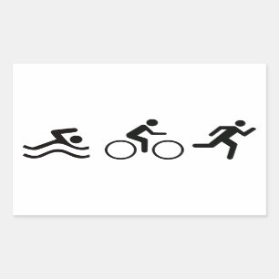 Triathlete Rectangular Sticker