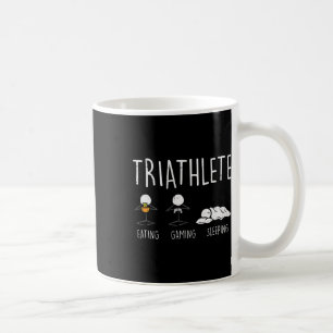 Triathlete Stickman Eat Video Game Sleep Funny Gam Coffee Mug