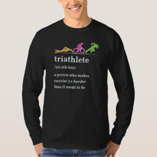 Triathlete Swim Bike & Run Triathlon Costume For M T-Shirt