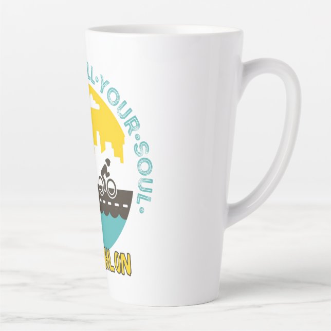 Triathlon. Adventure fill your soul  Latte Mug (Right)
