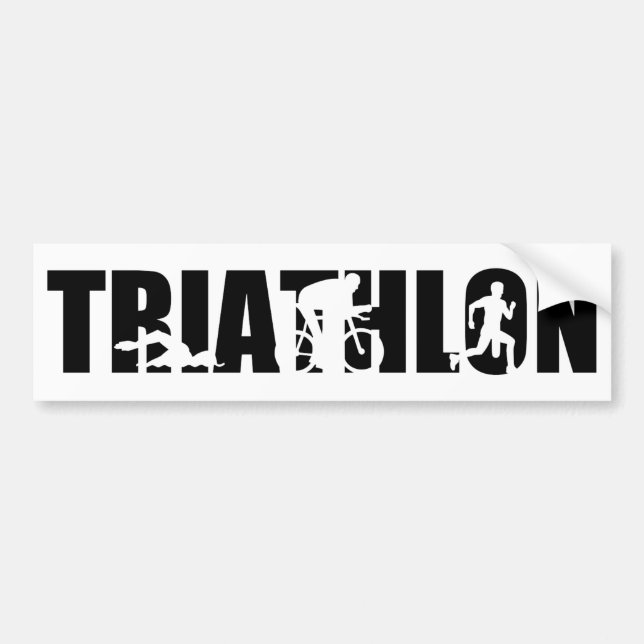 Triathlon Bumper Sticker (Front)