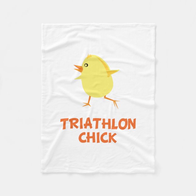 Triathlon Chick Fleece Blanket (Front)