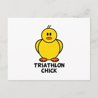 Triathlon Chick Postcard