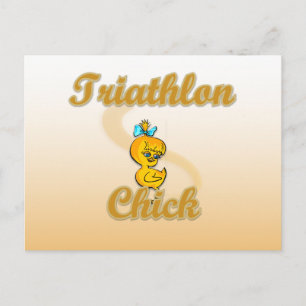 Triathlon Chick Postcard