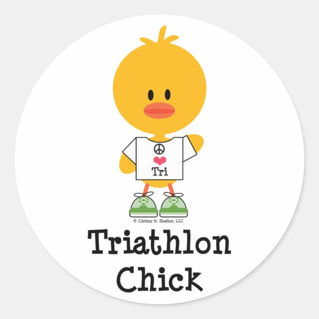 Triathlon Chick Stickers (Front)